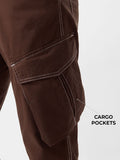 Solids: Chocolate Brown Men Cargo Pants