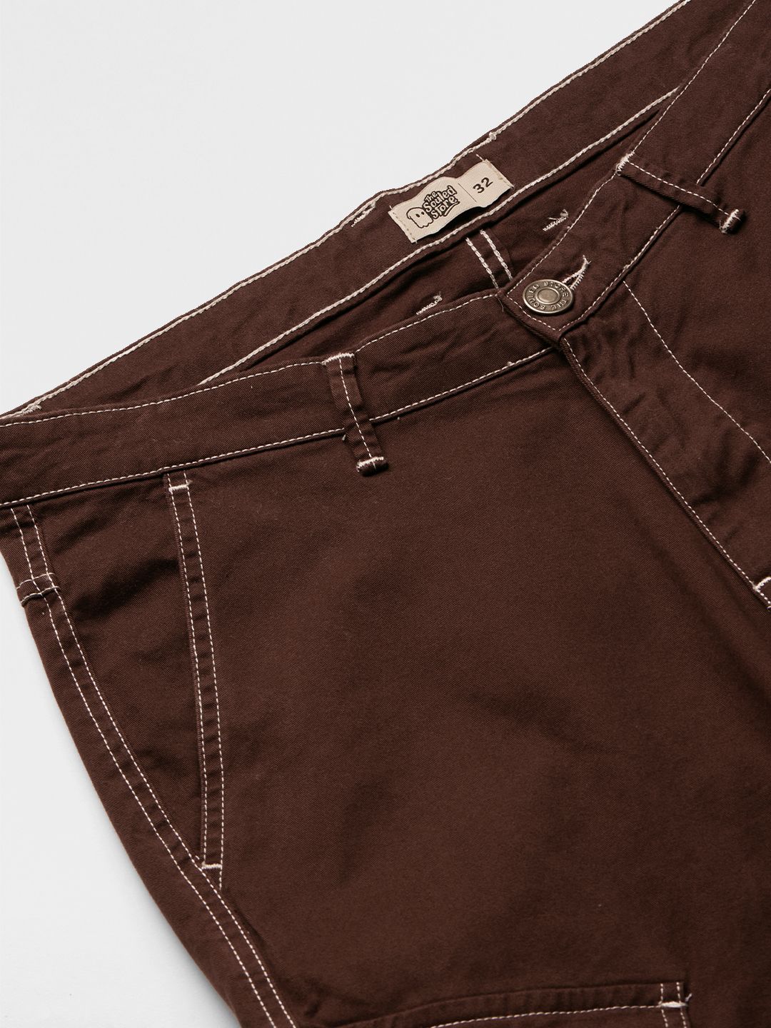 Solids: Chocolate Brown Men Cargo Pants