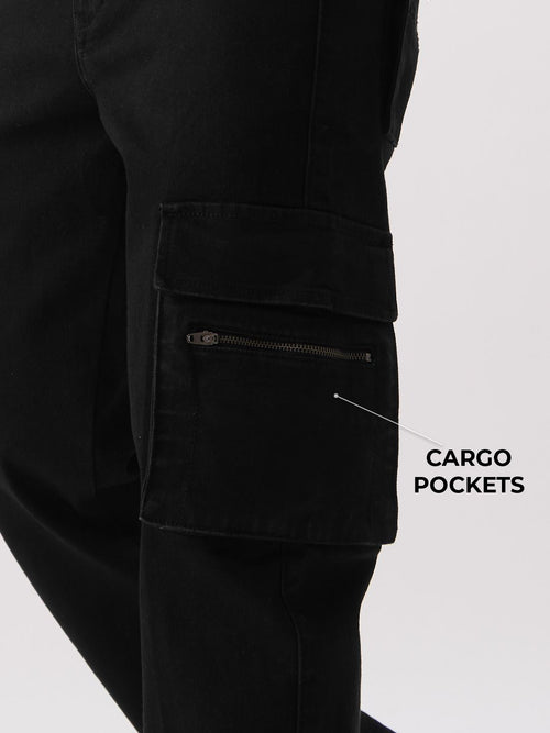 Men's Cargo Jeans: Onyx Men Cargo Jeans