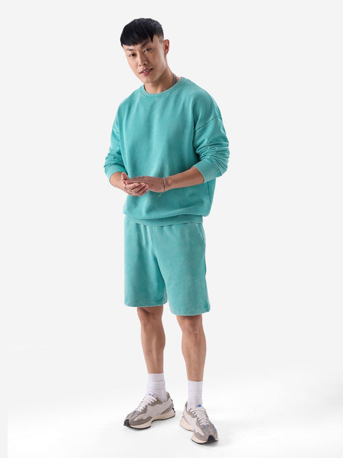 TSS Originals: Stone Blue (Vintage Washed) Men Oversized Sweatshirts