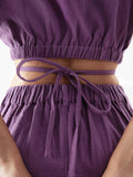 Solids: Plum Women Cropped Shirts