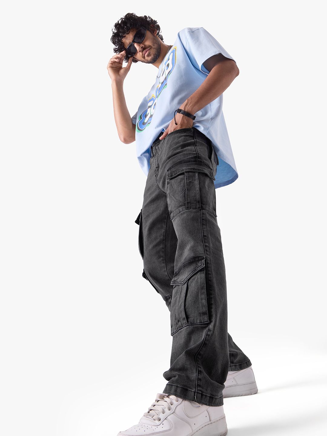 Solids: Stone Fade (Cargo) Men Cargo Jeans