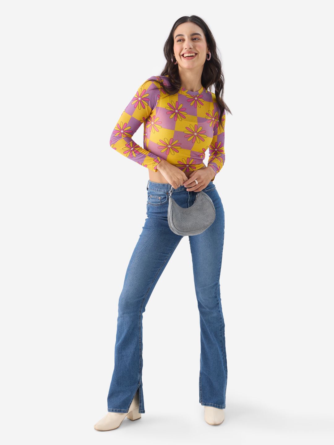 Mesh Top: Flora Women Knit Tops