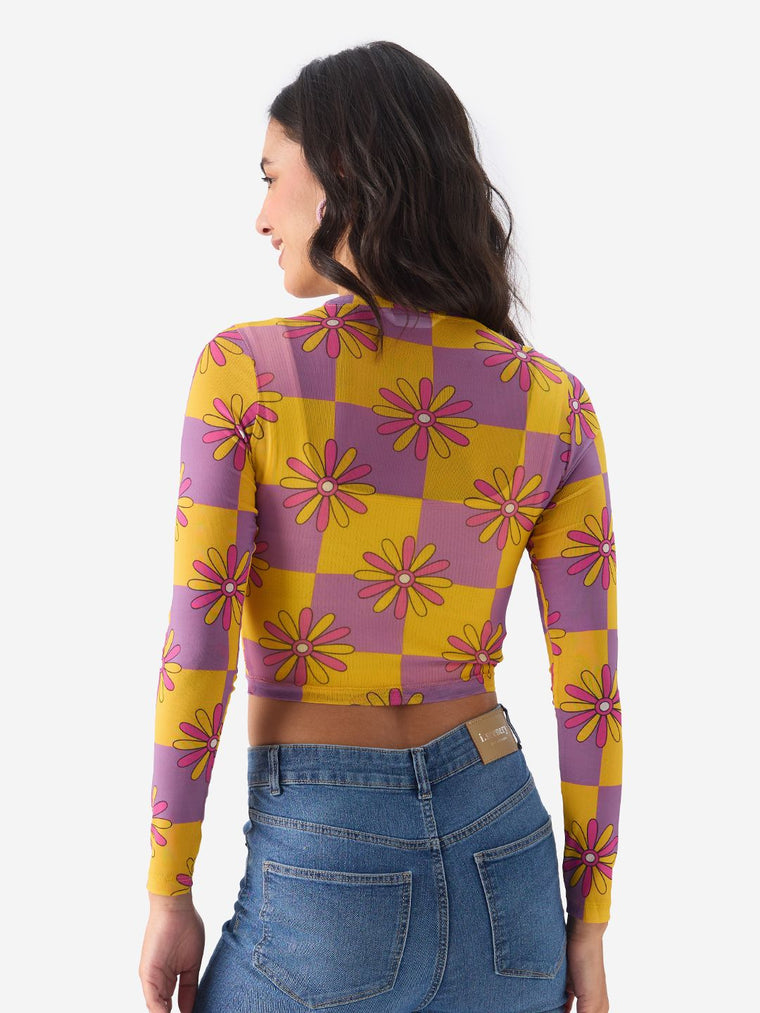 Mesh Top: Flora Women Knit Tops