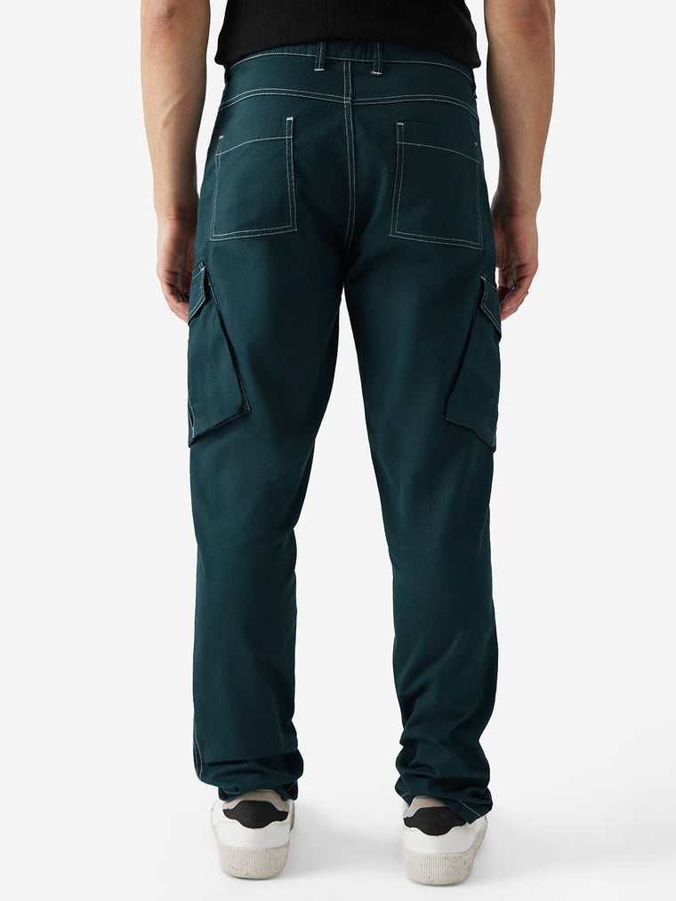 Solids: Indigo Men Cargo Pants