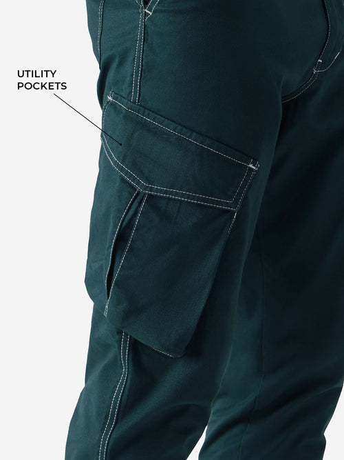 Solids: Indigo Men Cargo Pants