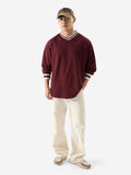 Solids: Burgundy Oversized Full Sleeve T-Shirts