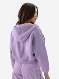 Utility Hoodie: Lilac Women Cropped Zipper Hoodies