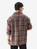 Plaids: Orion Brown Men Flannel Shackets