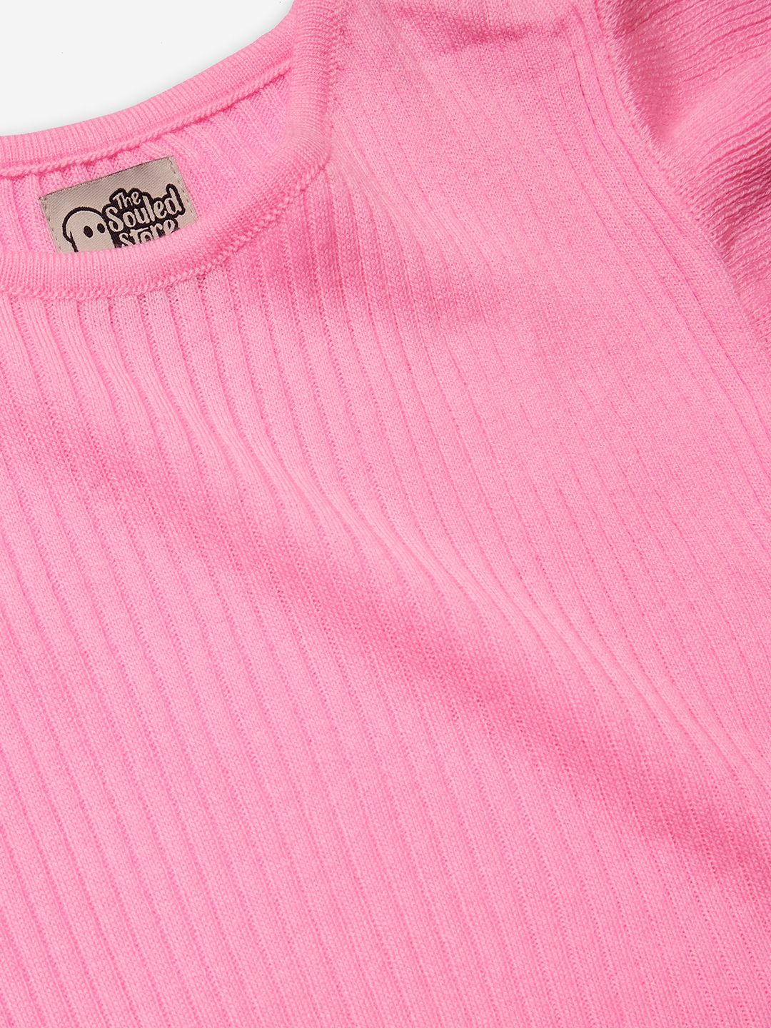 Solids: Baby Pink Girls Sweaters (2-8 Yrs)