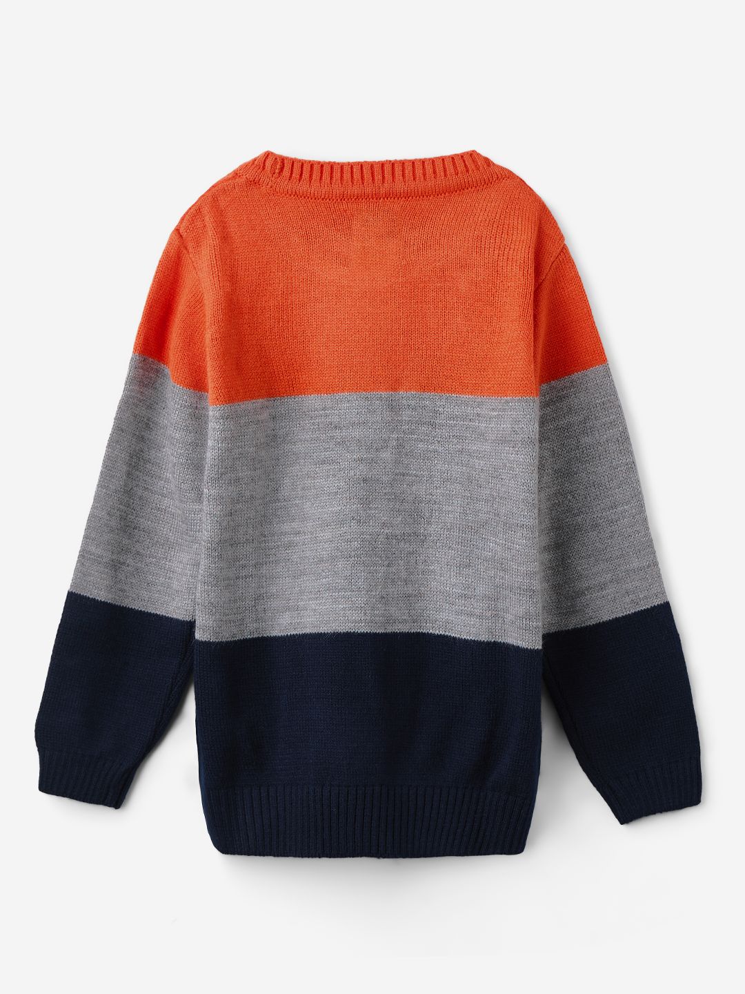 Solids: Orange, Blue (Colourblock) Boys Sweaters (2-8 Yrs)