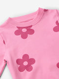 TSS Originals: Pink Flora Girls Cotton Sweatshirts (2-8 Yrs)