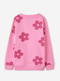TSS Originals: Pink Flora Girls Cotton Sweatshirts (2-8 Yrs)