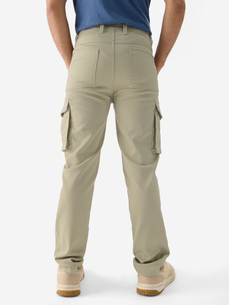 Solids: Champagne Men Cargo Pants