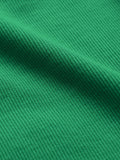 Kelly Green Ribbed Top Women Knit Tops