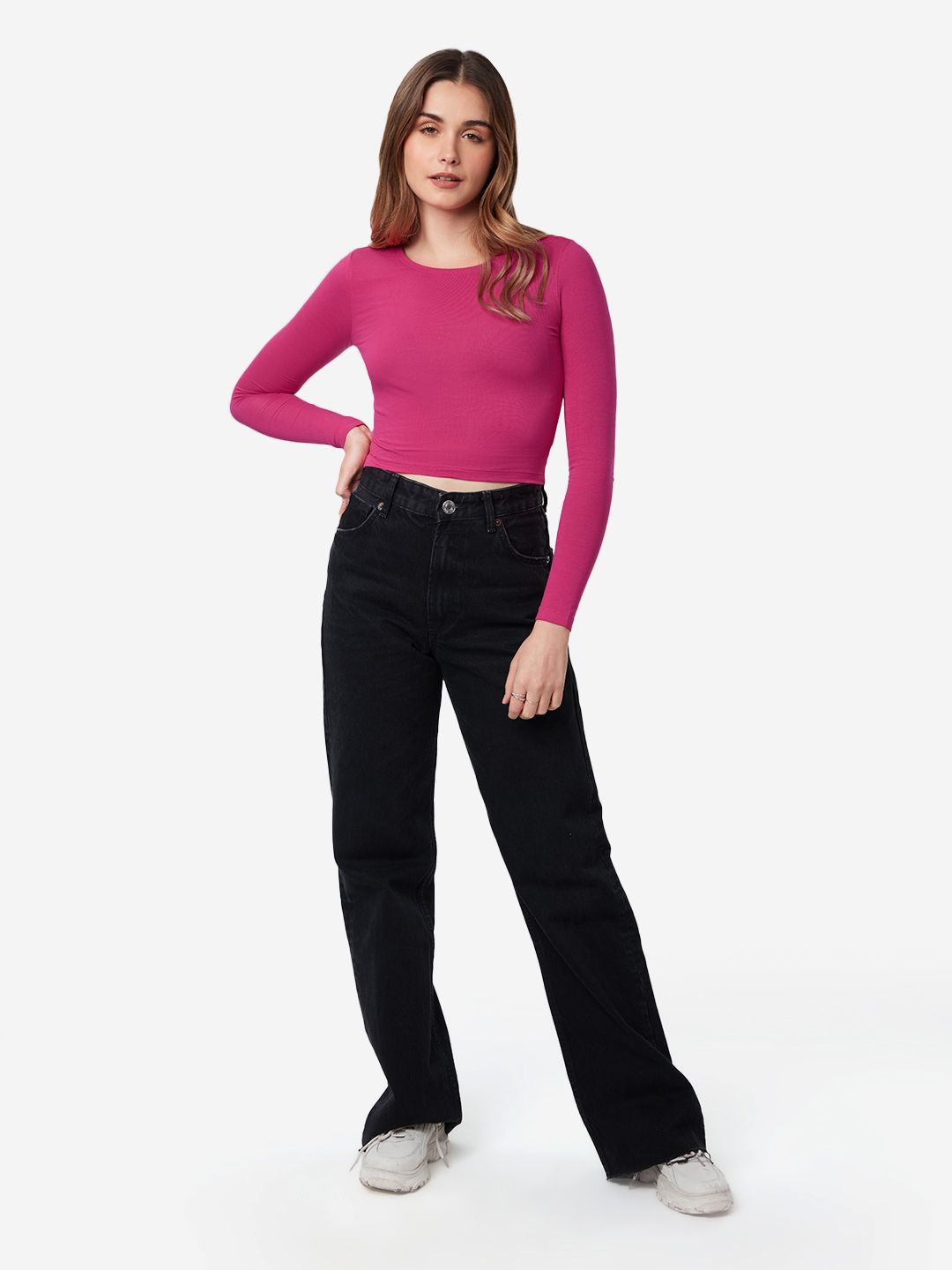 Essential Solids: Hot Pink Women Knit Tops