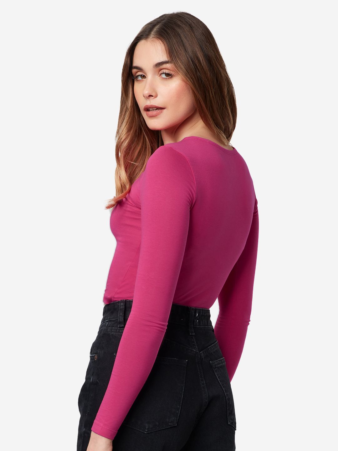 Essential Solids: Hot Pink Women Knit Tops