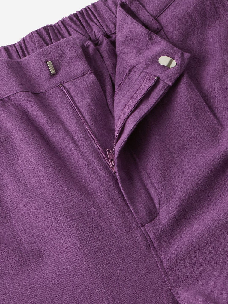 Solids: Plum Women Straight Pants
