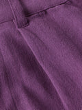 Solids: Plum Women Straight Pants