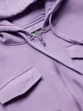Utility Hoodie: Lilac Women Cropped Zipper Hoodies