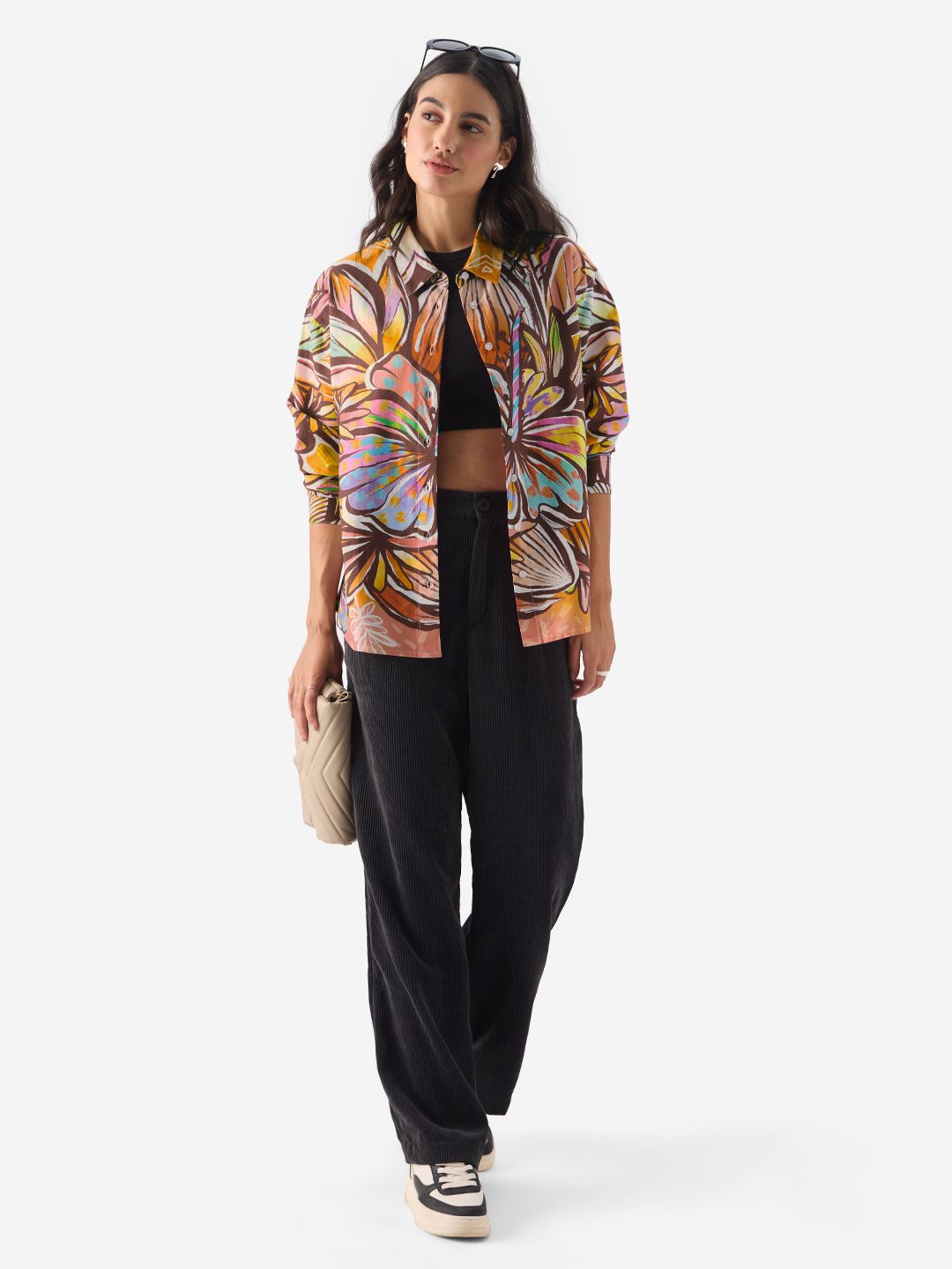TSS Originals: Floral Mirage Women Oversized Shirts