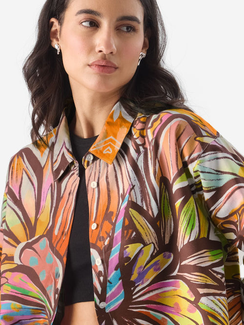 TSS Originals: Floral Mirage Women Oversized Shirts