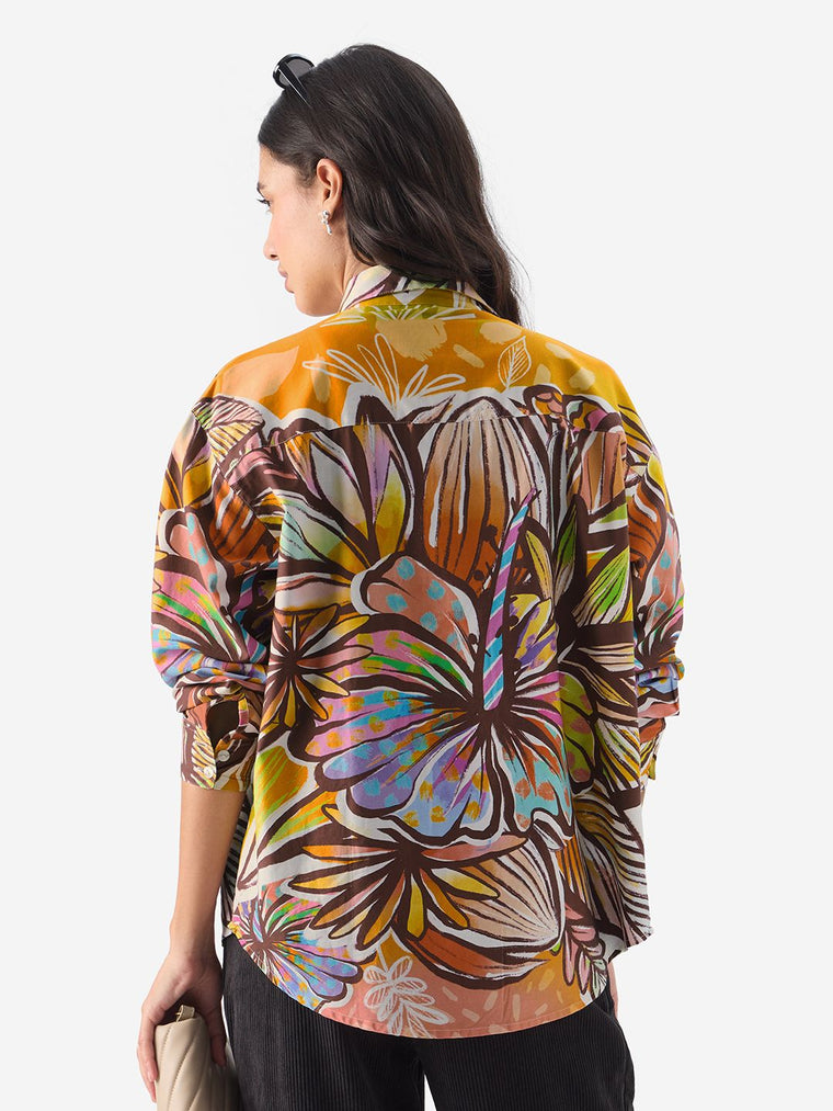 TSS Originals: Floral Mirage Women Oversized Shirts