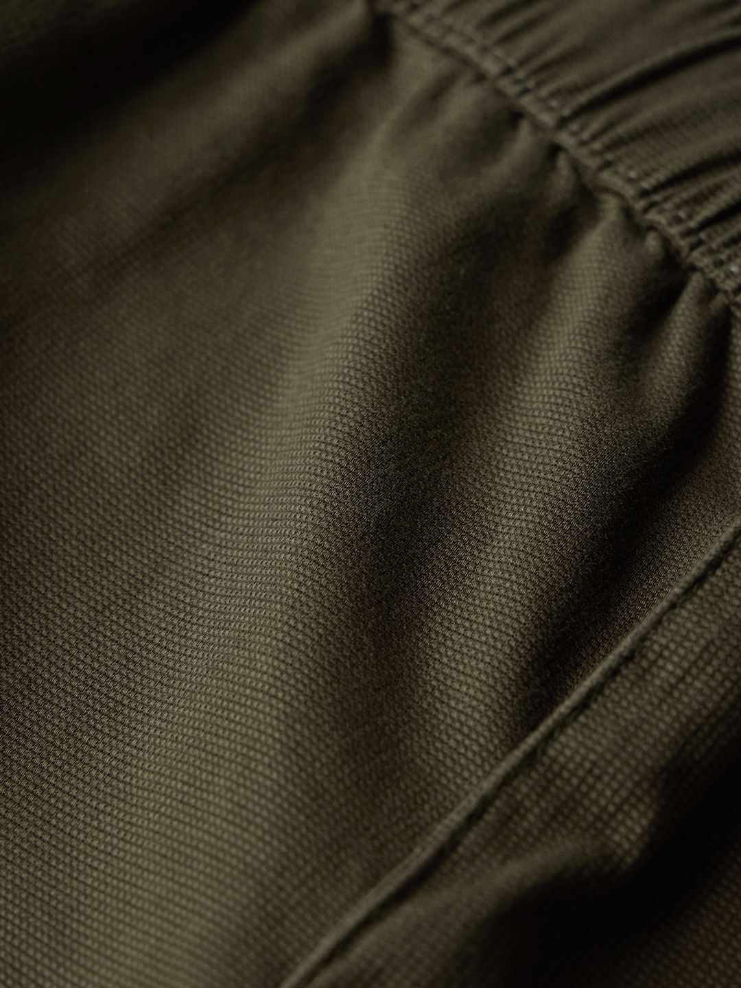 Textured Utility Pants: Military Olive Men Cargo Pants
