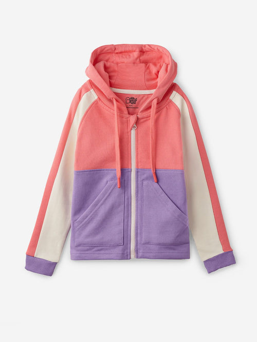 TSS Originals: Coral Berry Girls Cotton Hoodies (2-8 Yrs)