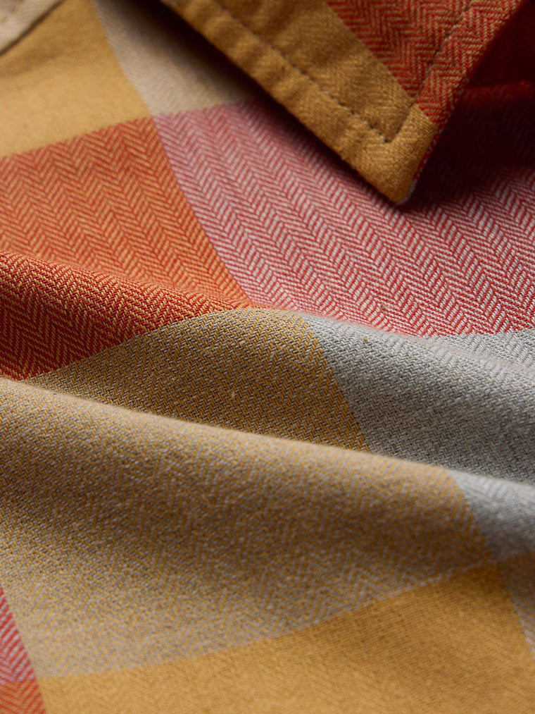 Plaid: Autum Gaze Men Utility Shirts