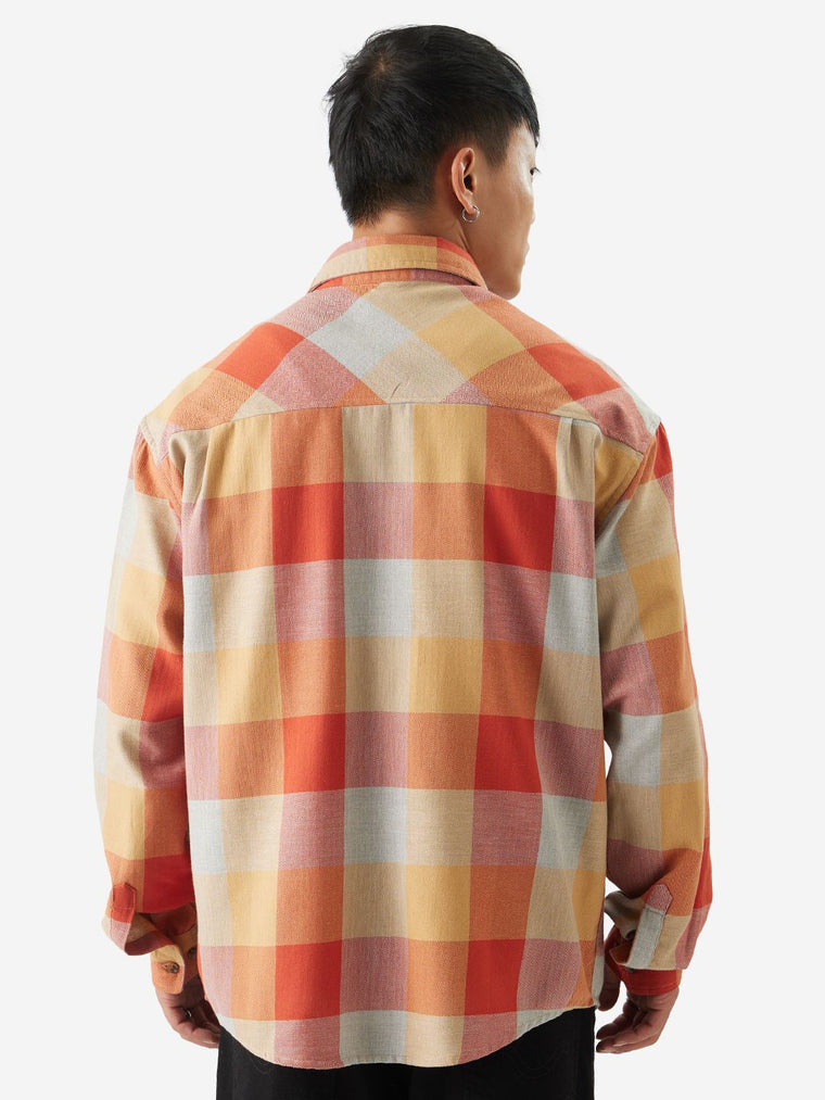 Plaid: Autum Gaze Men Utility Shirts