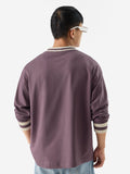 Solids: Mauve Oversized Full Sleeve T-Shirts