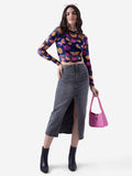 Mesh Top: Floral Night Women Fashion Tops