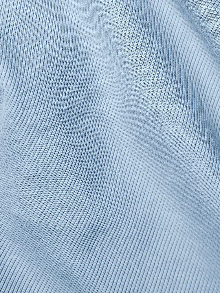 Essential Solids: Blue Women Cropped Polos