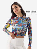 Wonder Woman: Comic Pattern Women Knit Tops
