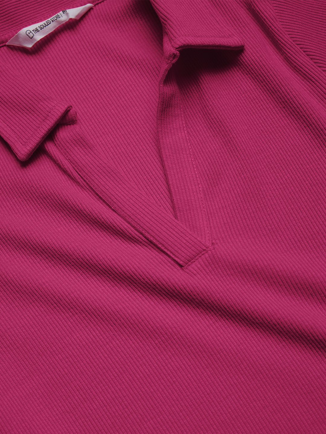 Essential Solids: Hot Pink Women Cropped Polos