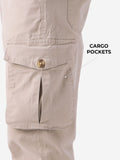 Solids: Beige Men Cargo Pants