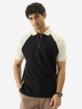 Solids: Black & White Colourblock Classic Polos