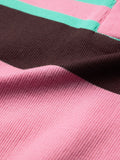 Carnation Rib-Knit Polo Women Cropped Polos