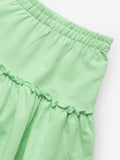 Solids: Mint Girls Cotton Tiered Skirts (2-8 Yrs)