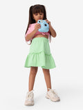 Solids: Mint Girls Cotton Tiered Skirts (2-8 Yrs)