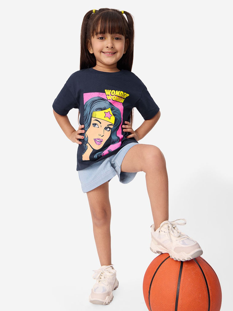 Wonder Woman: Fierce Girls Cotton T-Shirts (2-8 Yrs)