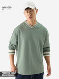 Solids: Sage Green Oversized Full Sleeve T-Shirts