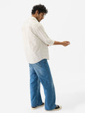 Solids: Off White Men Utility Shirts