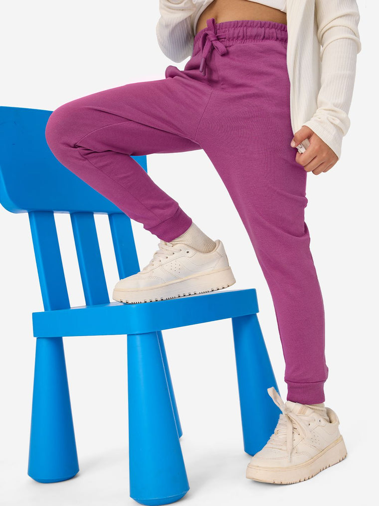 TSS Originals: Pink Mermaid Girls Cotton Joggers (2-8 Yrs)