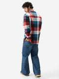 Plaid: Black, Blue and Red Men Relaxed Shirts