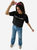 Powerpuff Girls: Saving The Day Women Oversized Cropped T-Shirts