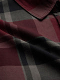 Plaid:  Red, Grey Men Relaxed Shirts