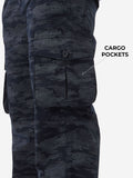 Solids: Camo Navy Men Cargo Pants