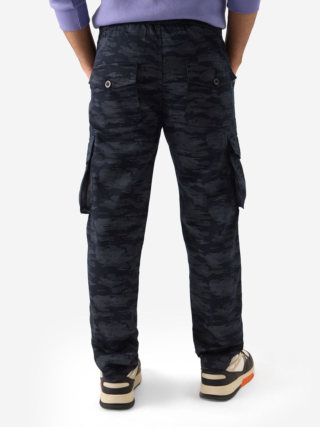 Solids: Camo Navy Men Cargo Pants